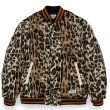 画像1: WACKO MARIA/FAUX LEOPARD FUR VARSITY JACKET（BEIGE）［レオパードファーヴァーシティJKT-23秋冬］ (1)