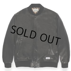 画像: WACKO MARIA/LEATHER VARSITY JACKET（BLACK）［レザーヴァーシティJKT-23秋冬］