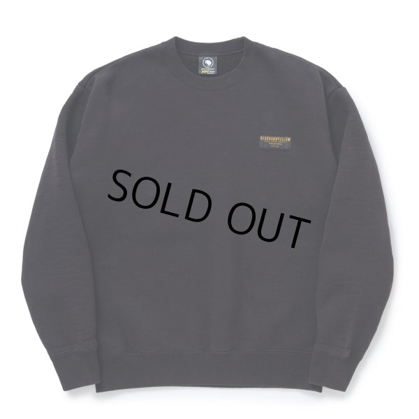 画像1: RATS/CREW NECK SWEAT BAR TAG（BLACK）［クルーネックスウェット-23秋冬］ (1)