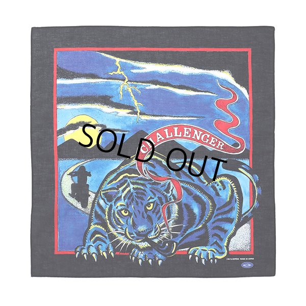 画像1: CHALLENGER/BD TIGER BANDANA（BLACK）［タイガーバンダナ-23秋冬］ (1)