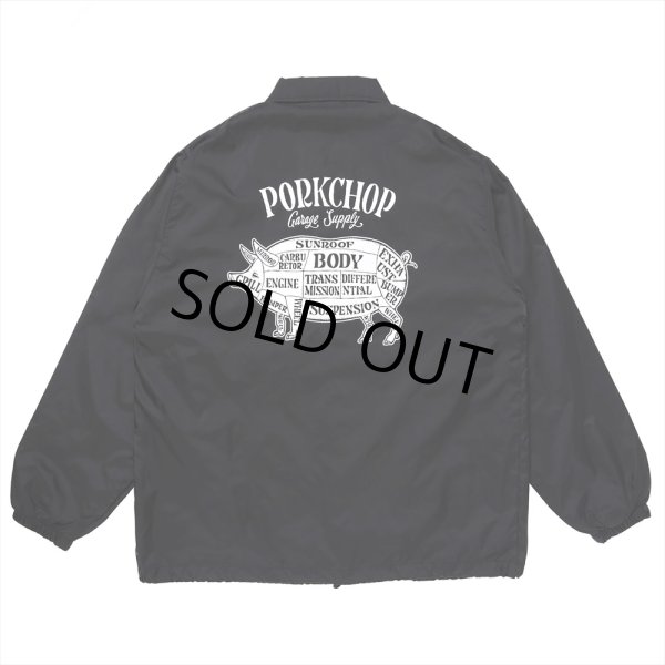 画像1: PORKCHOP/PORK BACK COACH JKT（BLACK/WHITE）［コーチJKT-23秋冬］ (1)
