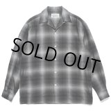画像: WACKO MARIA/OMBRE CHECK OPEN COLLAR SHIRT（GRAY）［オンブレチェックオープンカラーシャツ-23秋冬］