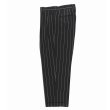 画像1: WACKO MARIA/DORMEUIL / STRIPED DOUBLE PLEATED TROUSERS（BLACK）［ツータックスラックス-23秋冬］ (1)