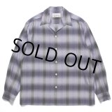 画像: WACKO MARIA/OMBRE CHECK OPEN COLLAR SHIRT（PURPLE）［オンブレチェックオープンカラーシャツ-23秋冬］
