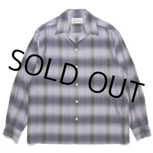 画像: WACKO MARIA/OMBRE CHECK OPEN COLLAR SHIRT（PURPLE）［オンブレチェックオープンカラーシャツ-23秋冬］