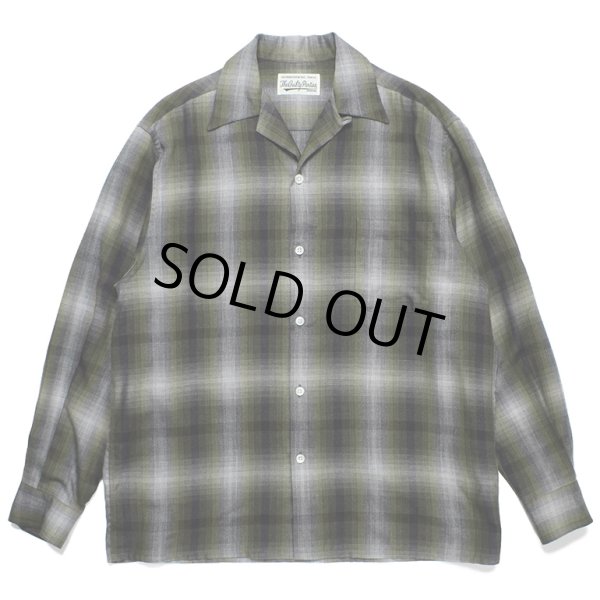 画像1: WACKO MARIA/OMBRE CHECK OPEN COLLAR SHIRT（YELLOW）［オンブレチェックオープンカラーシャツ-23秋冬］ (1)