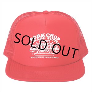 画像: PORKCHOP/3D B&S MESH CAP（RED）［メッシュキャップ-23秋冬］