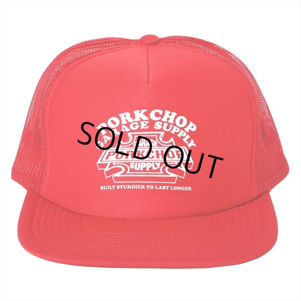 画像1: PORKCHOP/3D B&S MESH CAP（RED）［メッシュキャップ-23秋冬］ (1)