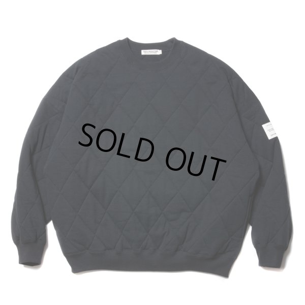 画像1: COOTIE PRODUCTIONS/Quilting Sweat Crew（Black/Black）［キルティングスウェットクルー-23秋冬］ (1)