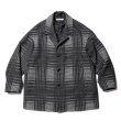 画像1: COOTIE PRODUCTIONS/Jacquard Check Wool Short Chester Coat（Black）［ジャガードチェックショートチェスターコート-23秋冬］ (1)