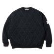 画像1: COOTIE PRODUCTIONS/Quilting Sweat Crew（Black/White）［キルティングスウェットクルー-23秋冬］ (1)