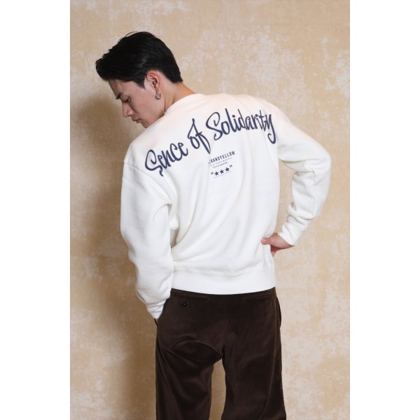 画像4: RATS/SCRIPT BIG LOGO CREW NECK SWEAT（WHITE）［クルーネックスウェット-23秋冬］ (4)