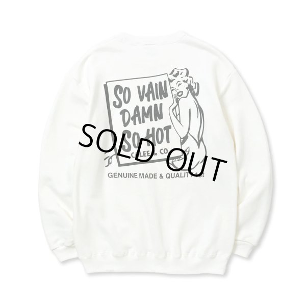 画像1: CALEE/SYNDICATE RETRO GIRL CREW NECK SW（WHITE）［クルーネックスウェット-23秋冬］ (1)