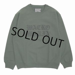 画像: WACKO MARIA/HEAVY WEIGHT CREW NECK SWEAT SHIRT（GREEN）［クルーネックスウェット-23秋冬］