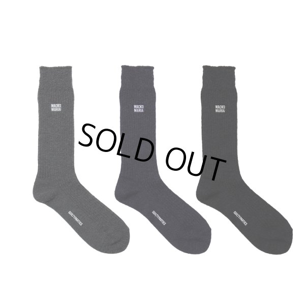 画像1: WACKO MARIA/LOGO SOCKS（各色）［ロゴソックス-23秋冬］ (1)