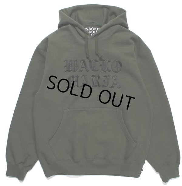 画像1: WACKO MARIA/HEAVY WEIGHT PULL OVER HOODED SWEAT SHIRT（GREEN）［プルオーバーパーカー-23秋冬］ (1)