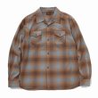 画像1: 【30%OFF】RATS/COTTON RAYON CHECK SHIRT（BROWN CHECK）［コットンレーヨンチェックシャツ-23秋冬］ (1)