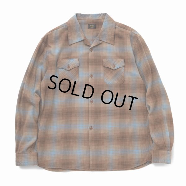 画像1: 【30%OFF】RATS/COTTON RAYON CHECK SHIRT（BROWN CHECK）［コットンレーヨンチェックシャツ-23秋冬］ (1)