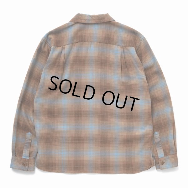 画像2: 【30%OFF】RATS/COTTON RAYON CHECK SHIRT（BROWN CHECK）［コットンレーヨンチェックシャツ-23秋冬］ (2)