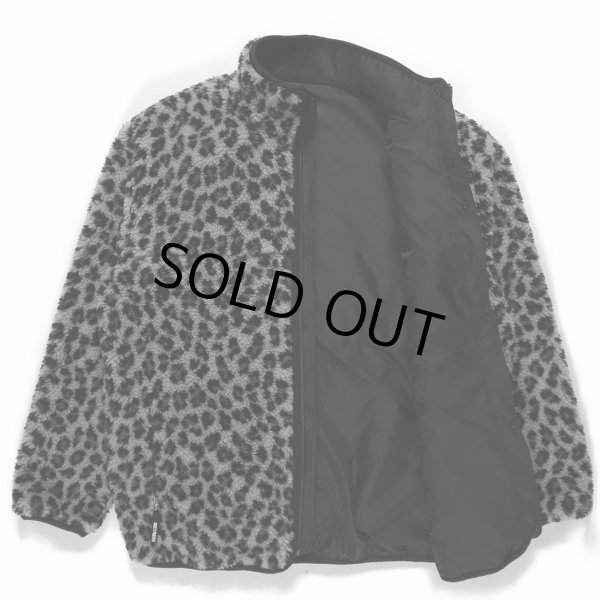 画像2: WACKO MARIA/REVERSIBLE LEOPARD BOA FLECE JACKET（GRAY）［リバーシブルレオパードボアフリースJKT-23秋冬］ (2)