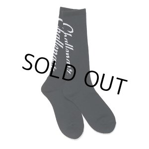 画像: CHALLENGER/VERTICAL LOGO SOCKS（BLACK）［ヴァーティカルロゴソックス-24春夏］