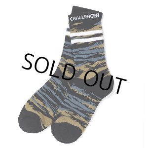 画像: CHALLENGER/CAMO SOCKS（TIGER CAMO）［カモソックス-24春夏］