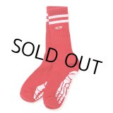 画像: CHALLENGER/SKULL FOOT SOCKS（RED）［スカルフットソックス-24春夏］