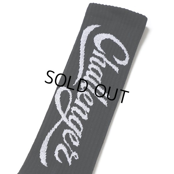 画像2: CHALLENGER/VERTICAL LOGO SOCKS（BLACK）［ヴァーティカルロゴソックス-24春夏］ (2)