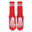 画像2: CHALLENGER/SKULL FOOT SOCKS（RED）［スカルフットソックス-24春夏］ (2)