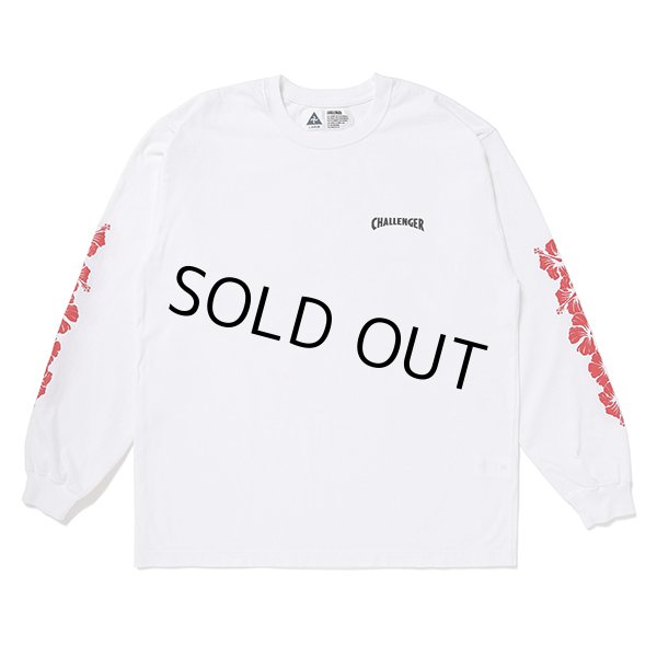 画像2: CHALLENGER/L/S HIBISCUS TEE（WHITE）［プリント長袖T-24春夏］ (2)