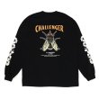画像1: CHALLENGER/L/S HIBISCUS TEE（BLACK）［プリント長袖T-24春夏］ (1)