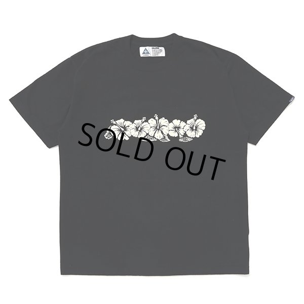 画像2: CHALLENGER/HIBISCUS TEE（BLACK）［プリントT-24春夏］ (2)