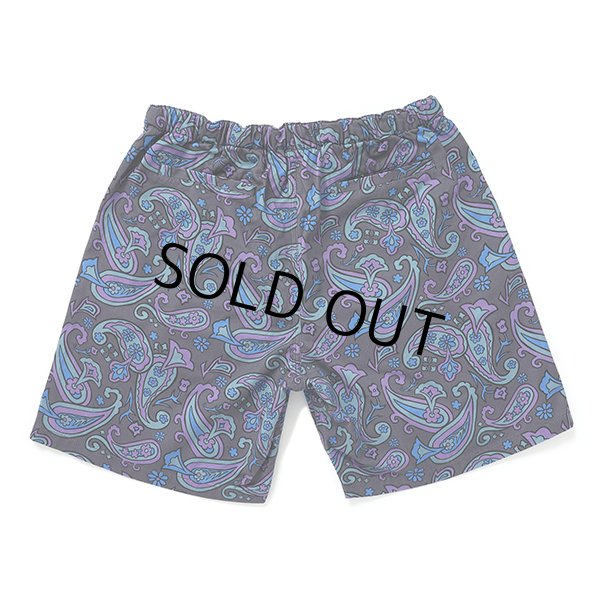 画像2: CHALLENGER/PAISLEY COTTON TWILL SHORTS（CHARCOAL/PURPLE）［ペイズリーコットンツイルショーツ-24春夏］ (2)