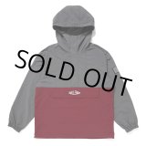 画像: CHALLENGER/PACKABLE NYLON ANORAK（CHARCOAL GRAY/BURGUNDY）［パッカブルナイロンアノラック-24春夏］