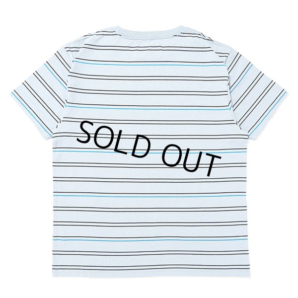 画像2: CHALLENGER/S/S STRIPE BORDER PKT TEE（LT BLUE）［ストライプボーダーポケT-24春夏］ (2)
