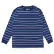 画像1: CHALLENGER/L/S STRIPE BORDER TEE（NAVY）［ストライプボーダー長袖T-24春夏］ (1)