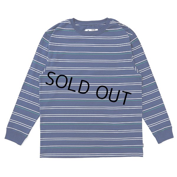画像1: CHALLENGER/L/S STRIPE BORDER TEE（NAVY）［ストライプボーダー長袖T-24春夏］ (1)