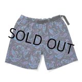 画像: CHALLENGER/PAISLEY COTTON TWILL SHORTS（CHARCOAL/PURPLE）［ペイズリーコットンツイルショーツ-24春夏］