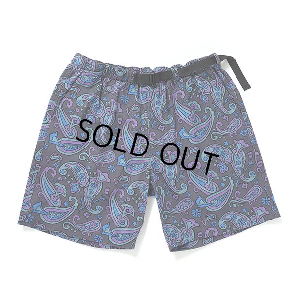 画像1: CHALLENGER/PAISLEY COTTON TWILL SHORTS（CHARCOAL/PURPLE）［ペイズリーコットンツイルショーツ-24春夏］ (1)