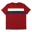 画像1: CHALLENGER/S/S MULTI BORDER TEE（BURGUNDY）［マルチボーダーT-24春夏］ (1)