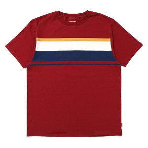 画像: CHALLENGER/S/S MULTI BORDER TEE（BURGUNDY）［マルチボーダーT-24春夏］