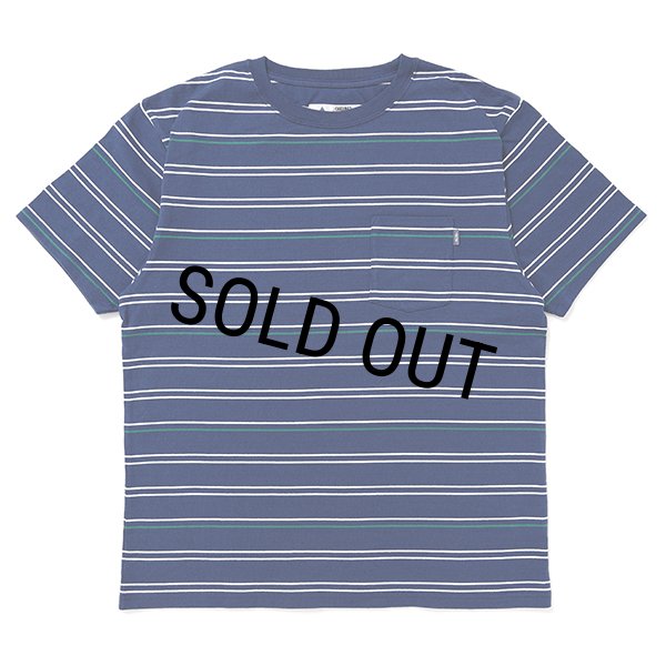 画像1: CHALLENGER/S/S STRIPE BORDER PKT TEE（NAVY）［ストライプボーダーポケT-24春夏］ (1)