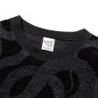 画像2: CALEE/ALLOVER SNAKE PATTERN VELOUR CREW NECK SW（BLACK）［ベロアクルーネックスウェット-23秋冬］ (2)