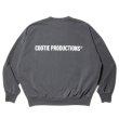 画像1: COOTIE PRODUCTIONS/Pigment Dyed Open End Yarn Sweat Crew（Black）［ピグメントダイスウェットクルー-23秋冬］ (1)