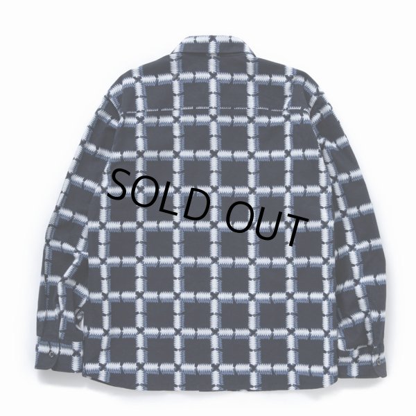 画像2: 【30%OFF】RATS/NATIVE PRINT FLANNEL SHIRT（BLUE）［ネイティブプリントフランネルシャツ-23秋冬］ (2)