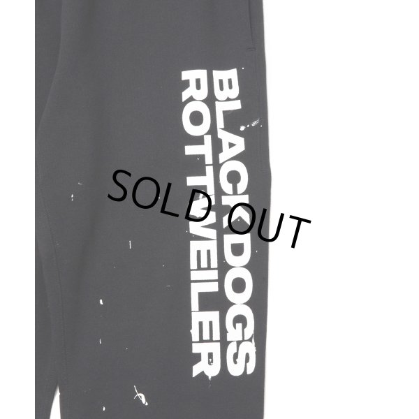 画像3: 【30%OFF】ROTTWEILER/R.W PAINTED SWEAT PANTS（BLACK）［ペイント加工スウェットパンツ-24春夏］ (3)