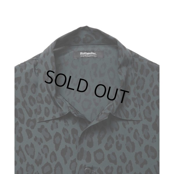 画像3: ROTTWEILER/R9 LEOPARD L/S SHIRT（GREEN）［レオパードシャツ-24春夏］ (3)