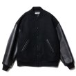 画像1: COOTIE PRODUCTIONS/Wool Melton Error Fit Stadium Jacket（Black/Black）［ウールメルトンエラーフィットスタジアムJKT-23秋冬］ (1)