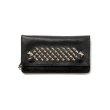 画像1: CALEE/STUDS LEATHER LONG WALLET（BLACK）［スタッズレザーロングウォレット-23秋冬］ (1)