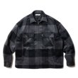 画像1: COOTIE PRODUCTIONS/Buffalo Check Wool Zip Up CPO Jacket（Black/Gray）［バッファローチェックウールCPO JKT-23秋冬］ (1)